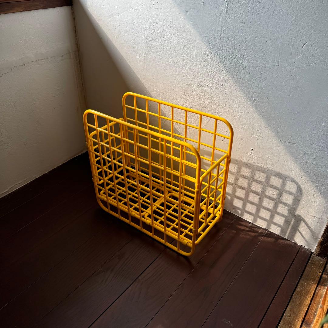 雑誌ラック マガジンラック 収納ボックス ポストモダン スペースエイジ 昭和レト