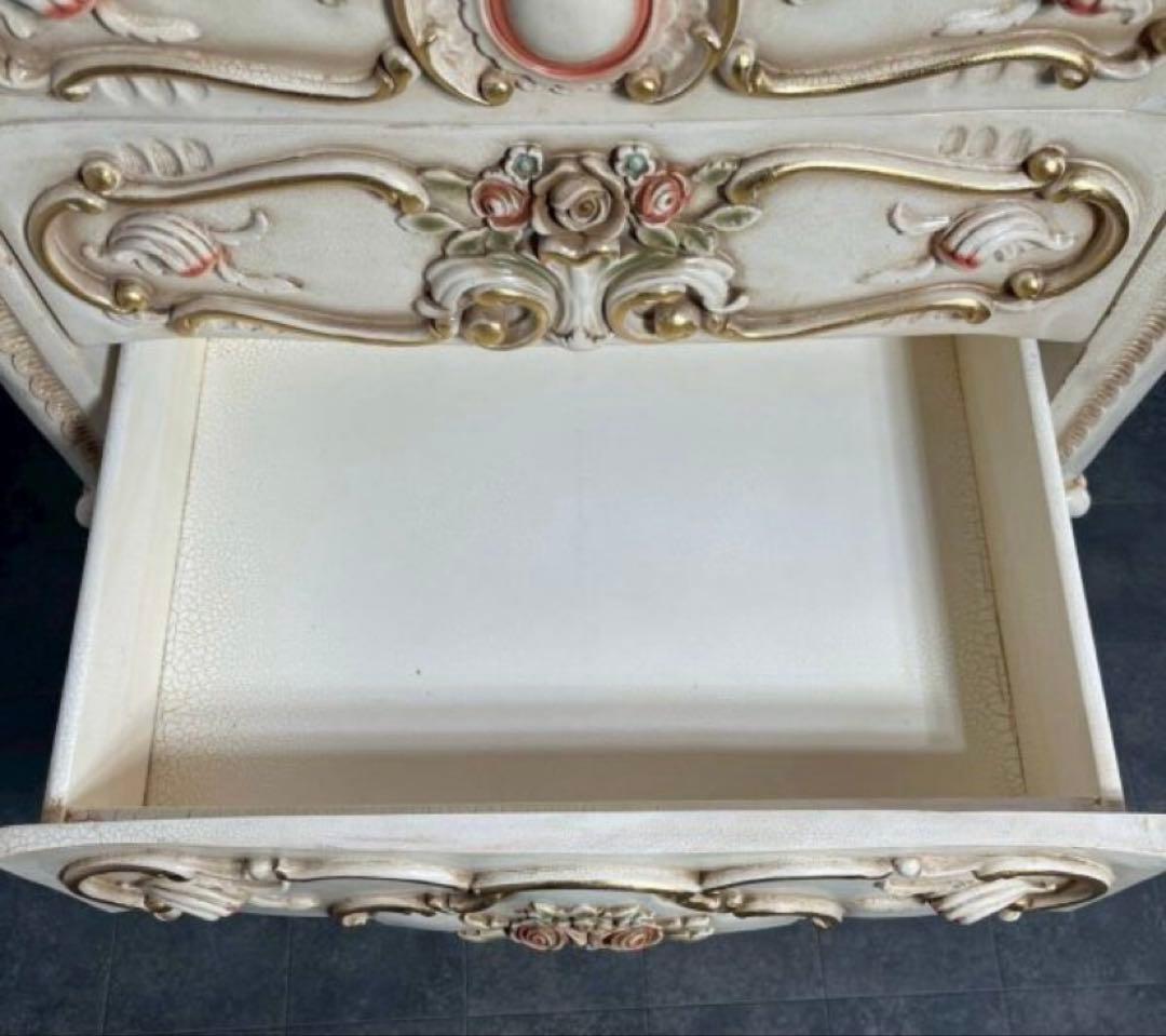 ロ*ズ様 ロココ調 チェスト 4段 洋タンス アンティーク調 家具