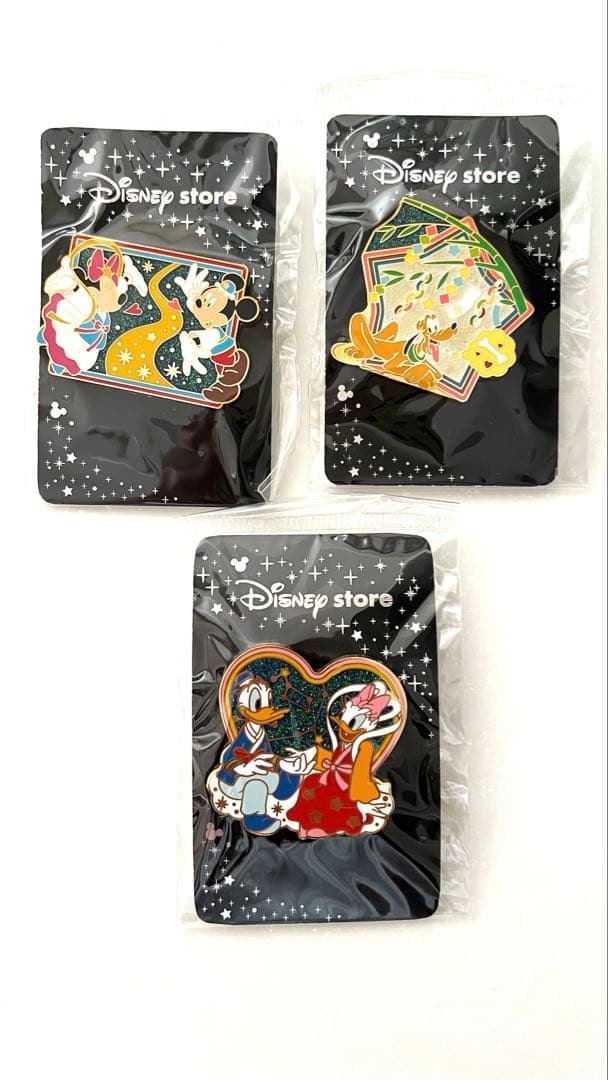 【新品】ディズニーストア限定 七夕　3個セット　ピンバッジ ピンズ