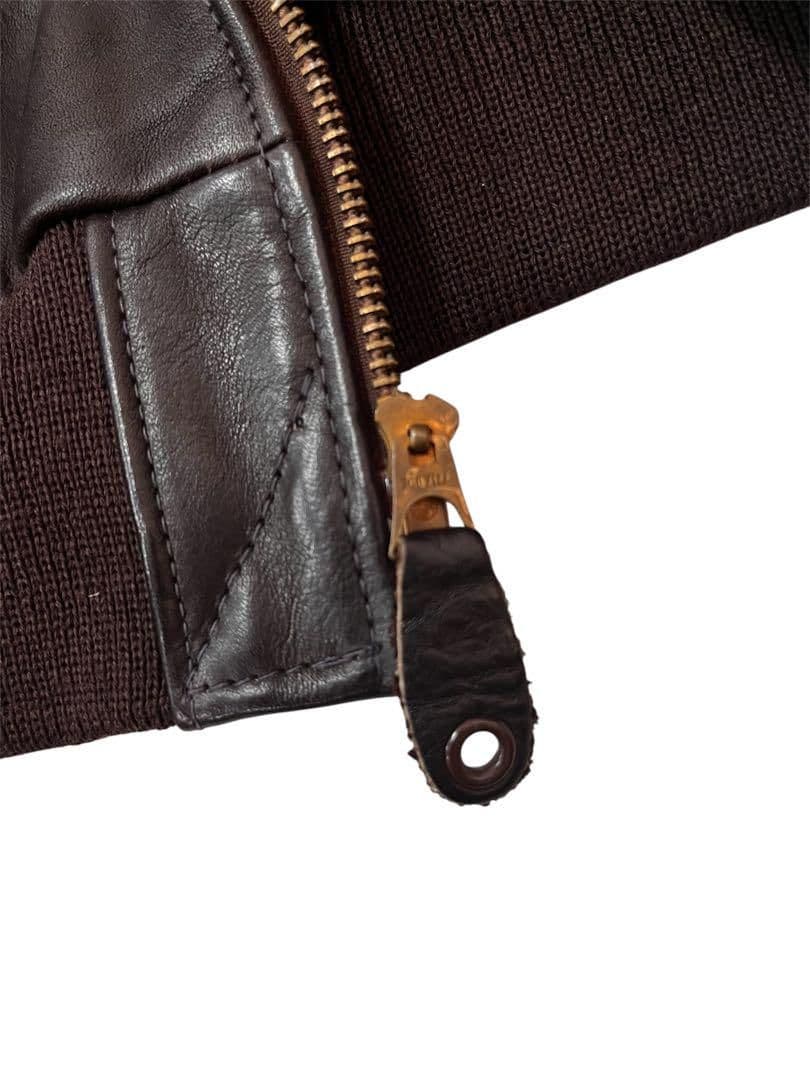 名作　MADE IN USA　A-2レザーフライトジャケット ビンテージ