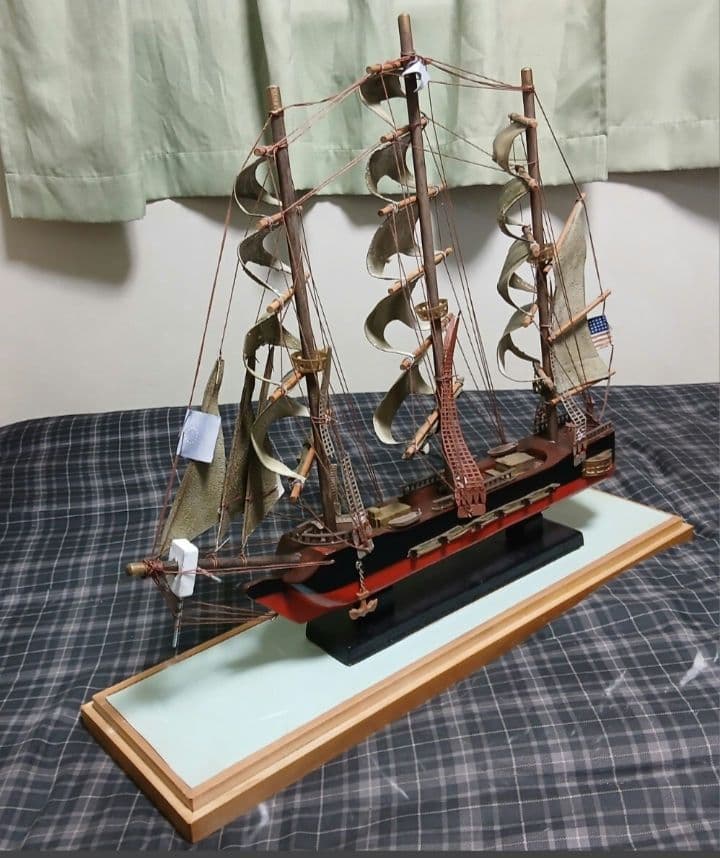 THE BONHOMME RICHARD 帆船 模型 ガラスケース付き