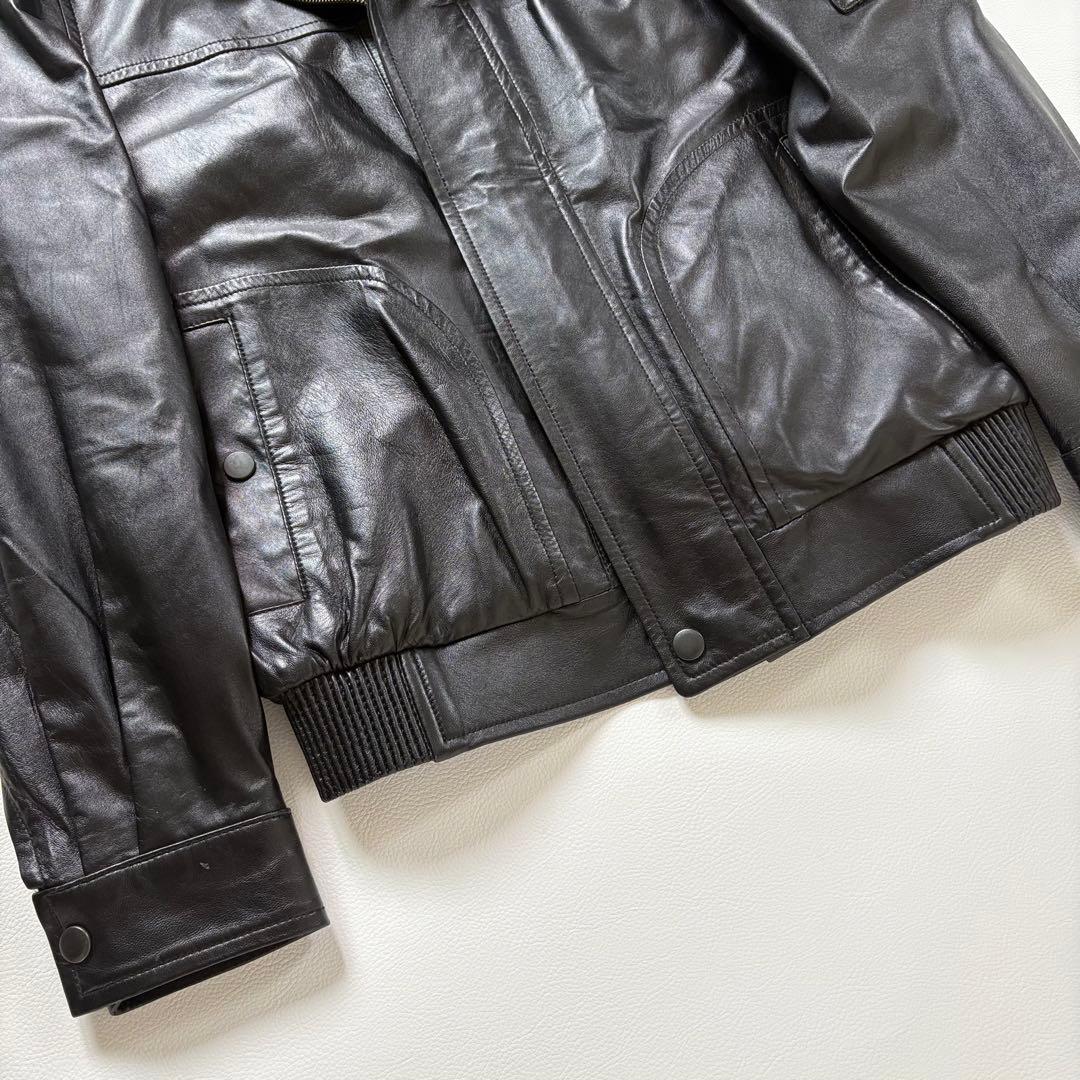 【極美品】BALMAIN PARIS ラムレザー ジャケット M ブラック