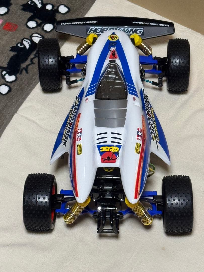走行僅か必須OP多数装着！タミヤセイントドラゴン2021モーター付属、メカ無し車