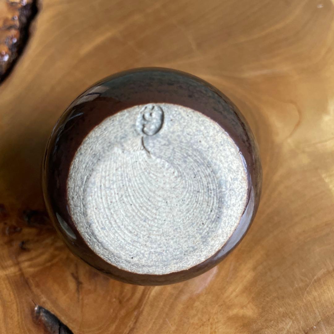 膳所焼 茶入 陽炎園 侘助写 茶道具 共箱