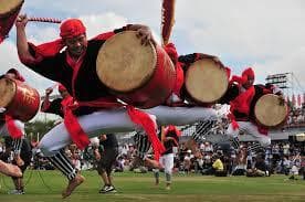 新品未使用(送料無料)13.980円　エイサー小太鼓24cm 3mのサージ付き