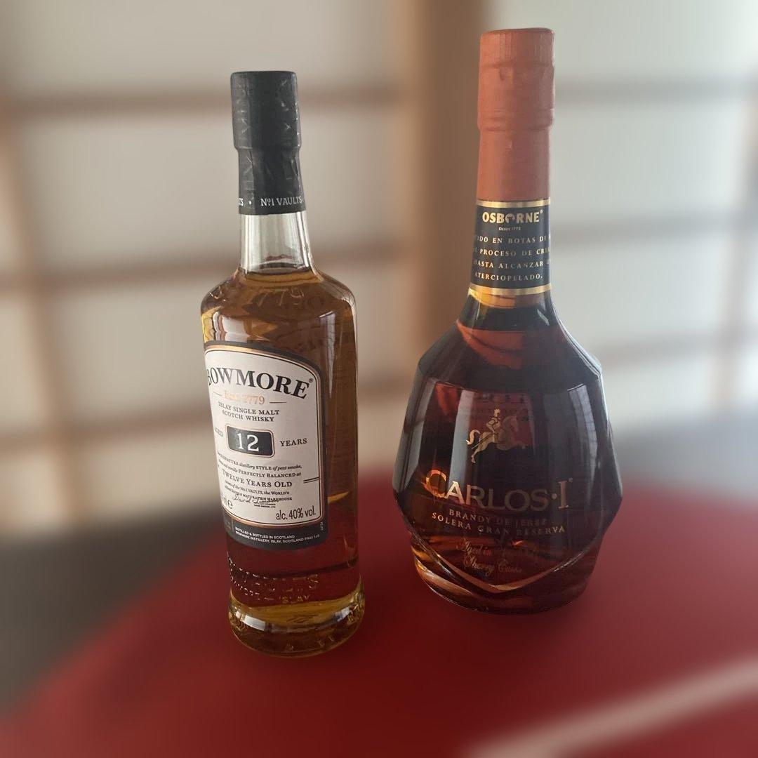 ボウモアBowmore 12年 & ブランデーCarlos I グラン・レゼルバ