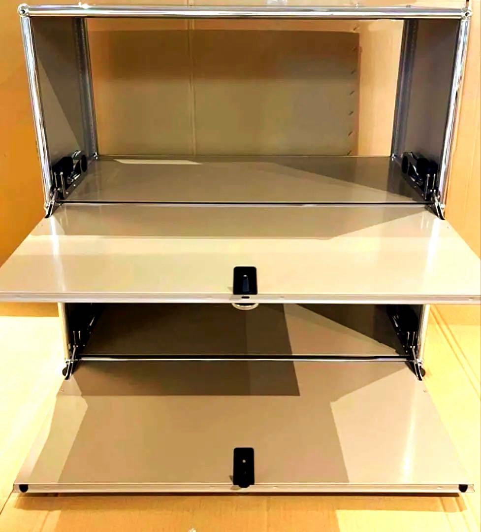 USM ハラー　2段　キャビネット　サイドボード　ベージュ　背面無し