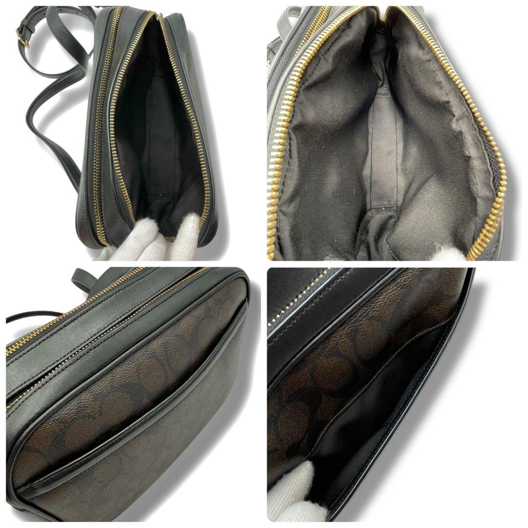 極美品 コーチ 2way Wファスナー カメラバッグ ショルダーバッグ 斜め掛け