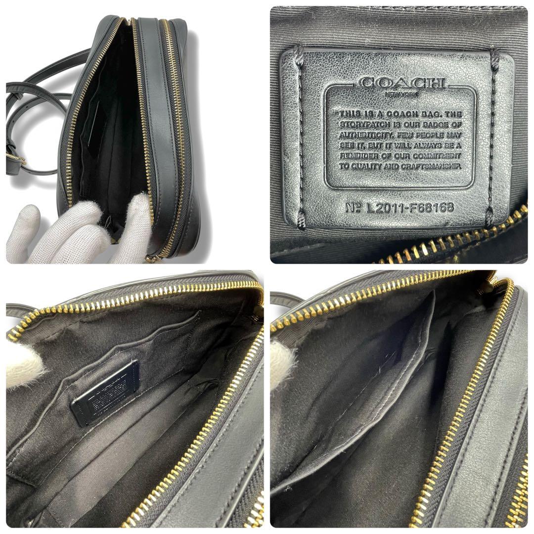 極美品 コーチ 2way Wファスナー カメラバッグ ショルダーバッグ 斜め掛け