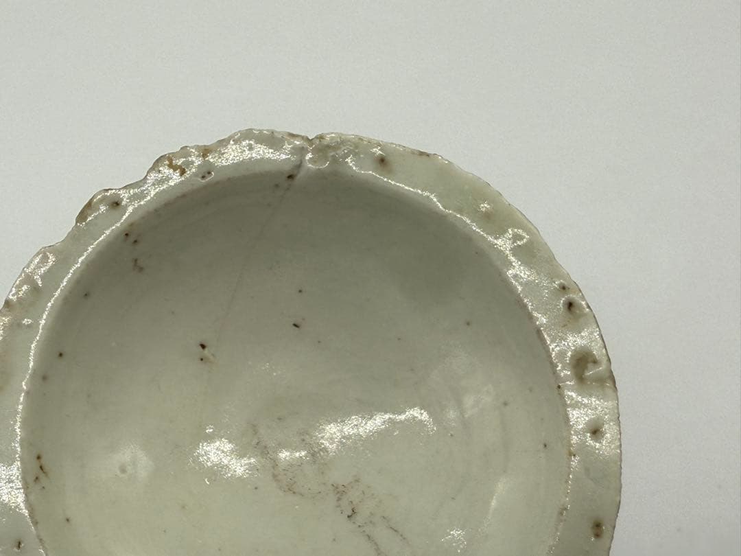 江戸時代　白磁紅皿　アンティーク　送料込み251031