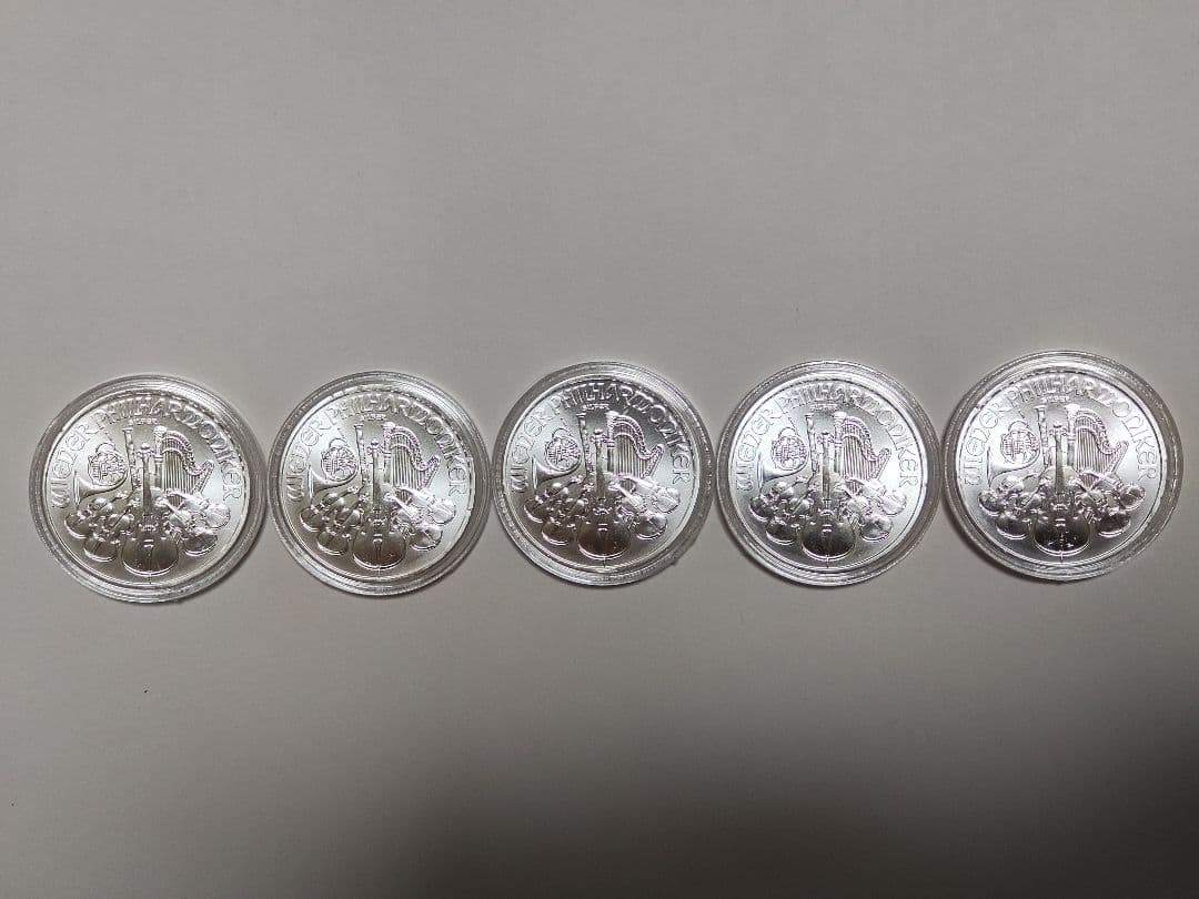 オーストリア造幣局発行 ウィーン銀貨 1オンス　5枚セット