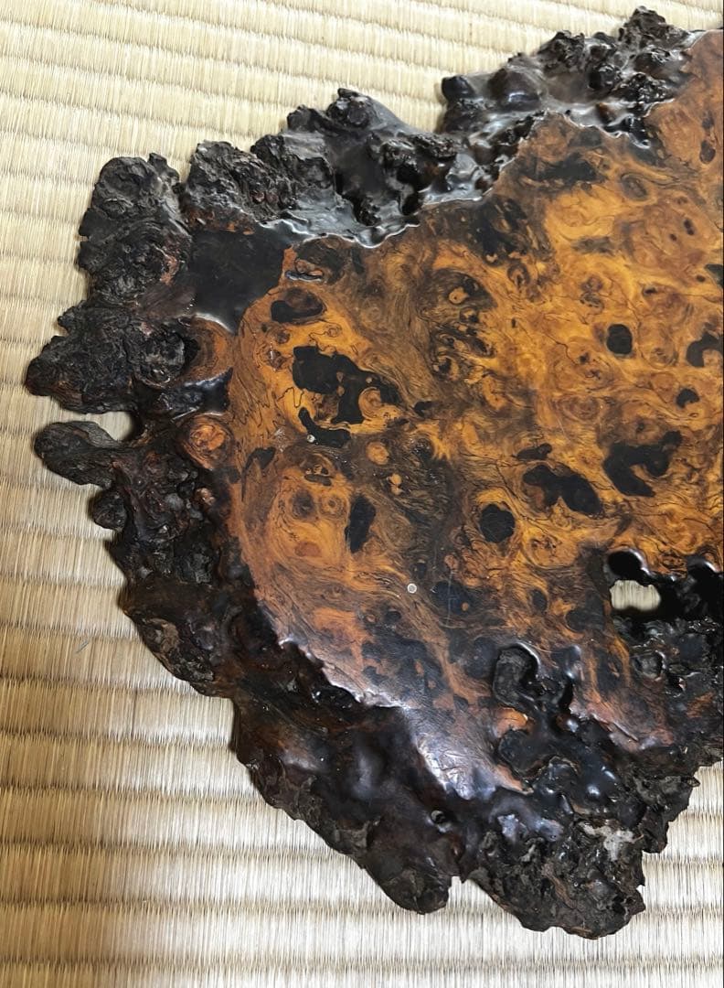 時代古木 花梨 瘤 花台 香台 盆栽台 平台 62㎝