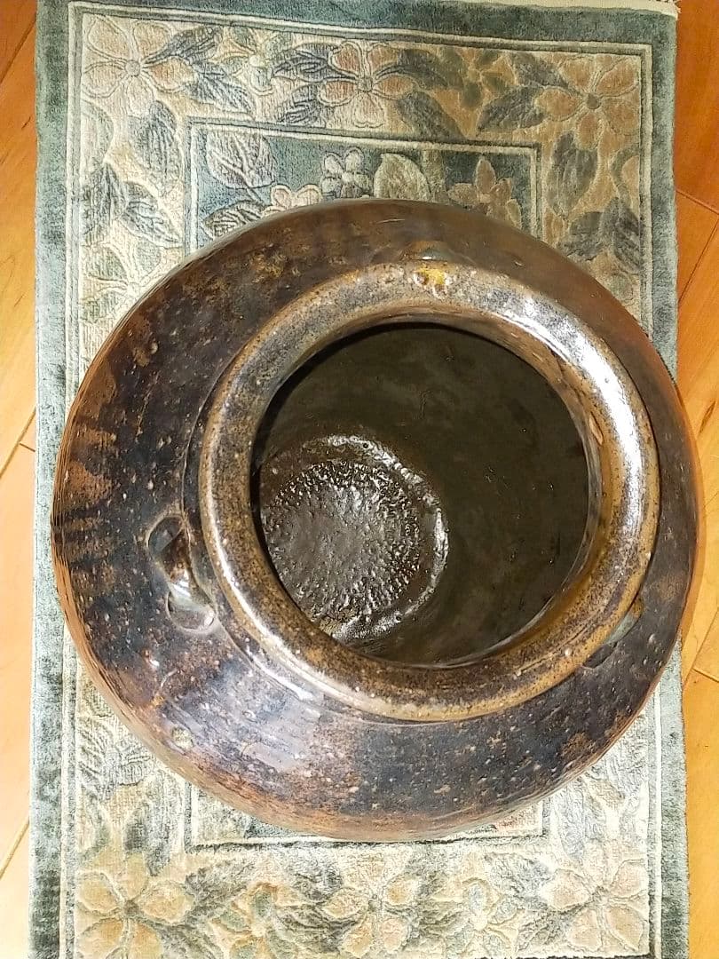 ♥古瀬戸　三耳壺　壷　４７３ｍｍ　花瓶　骨董　古玩　中国