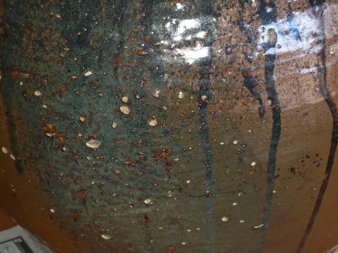 ♥古瀬戸　三耳壺　壷　４７３ｍｍ　花瓶　骨董　古玩　中国