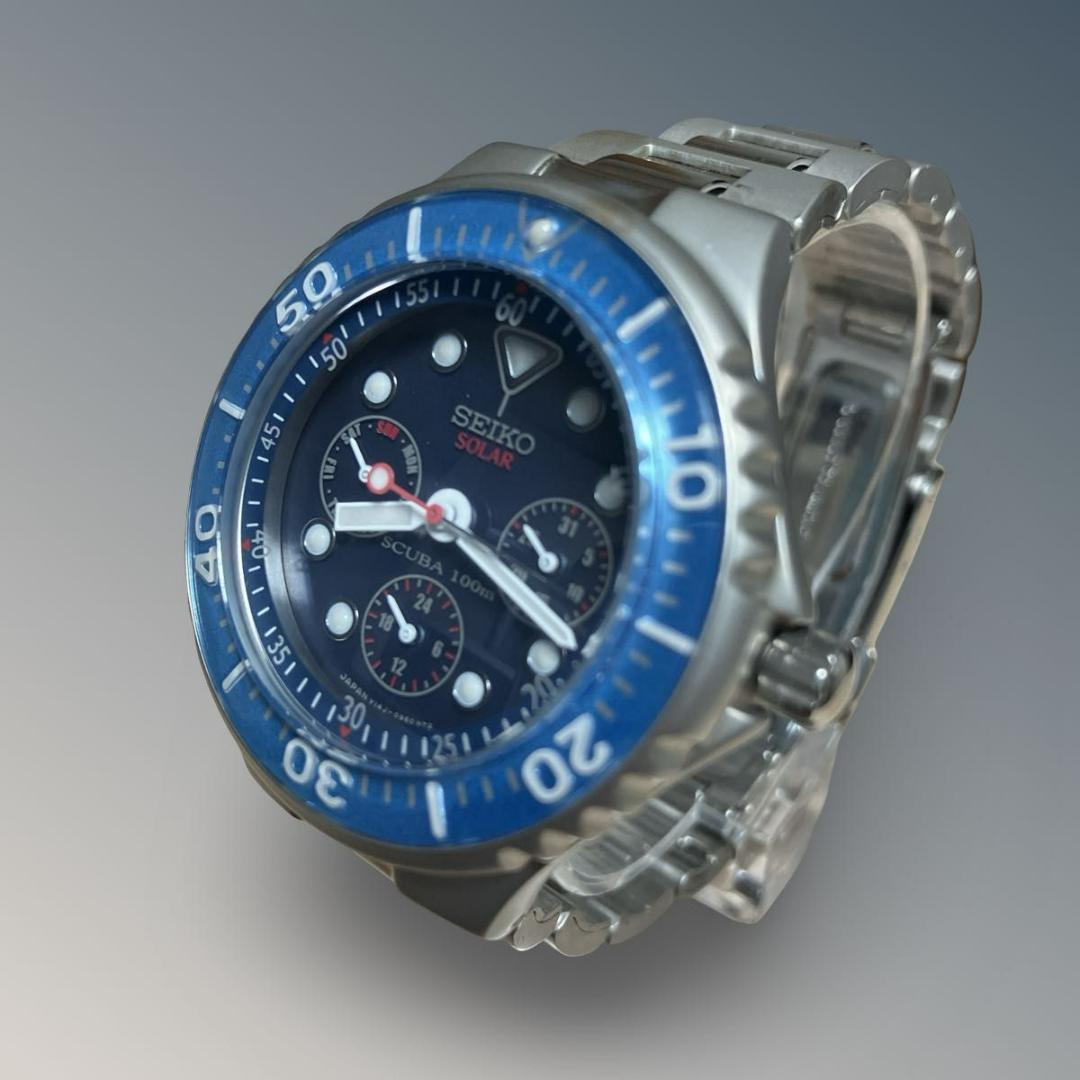 【未使用】SEIKO SCUBA 腕時計 スキューバ ソーラー ダイバー