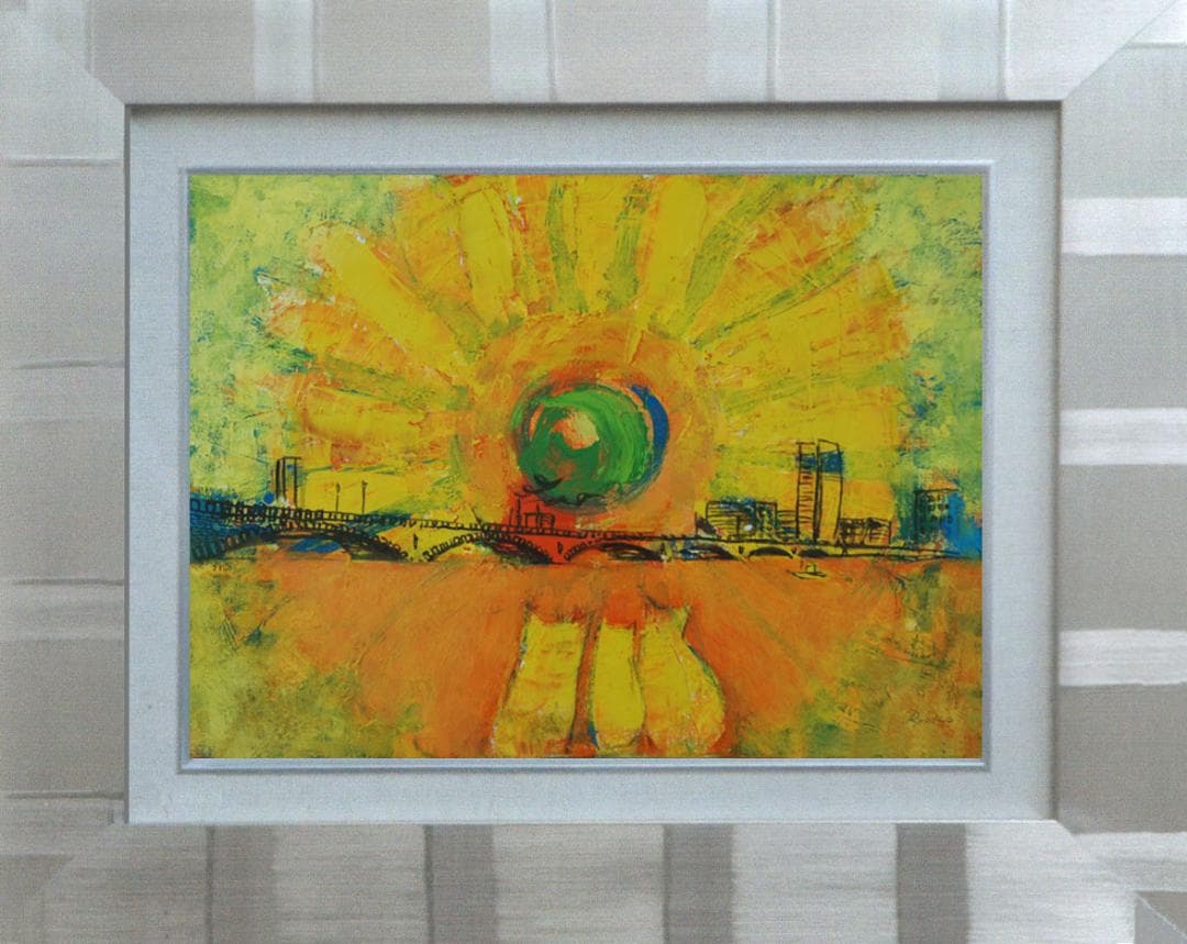 油絵 菅家令子 絵 絵画 インテリア 額付(銀) F4-072219 可愛い子猫