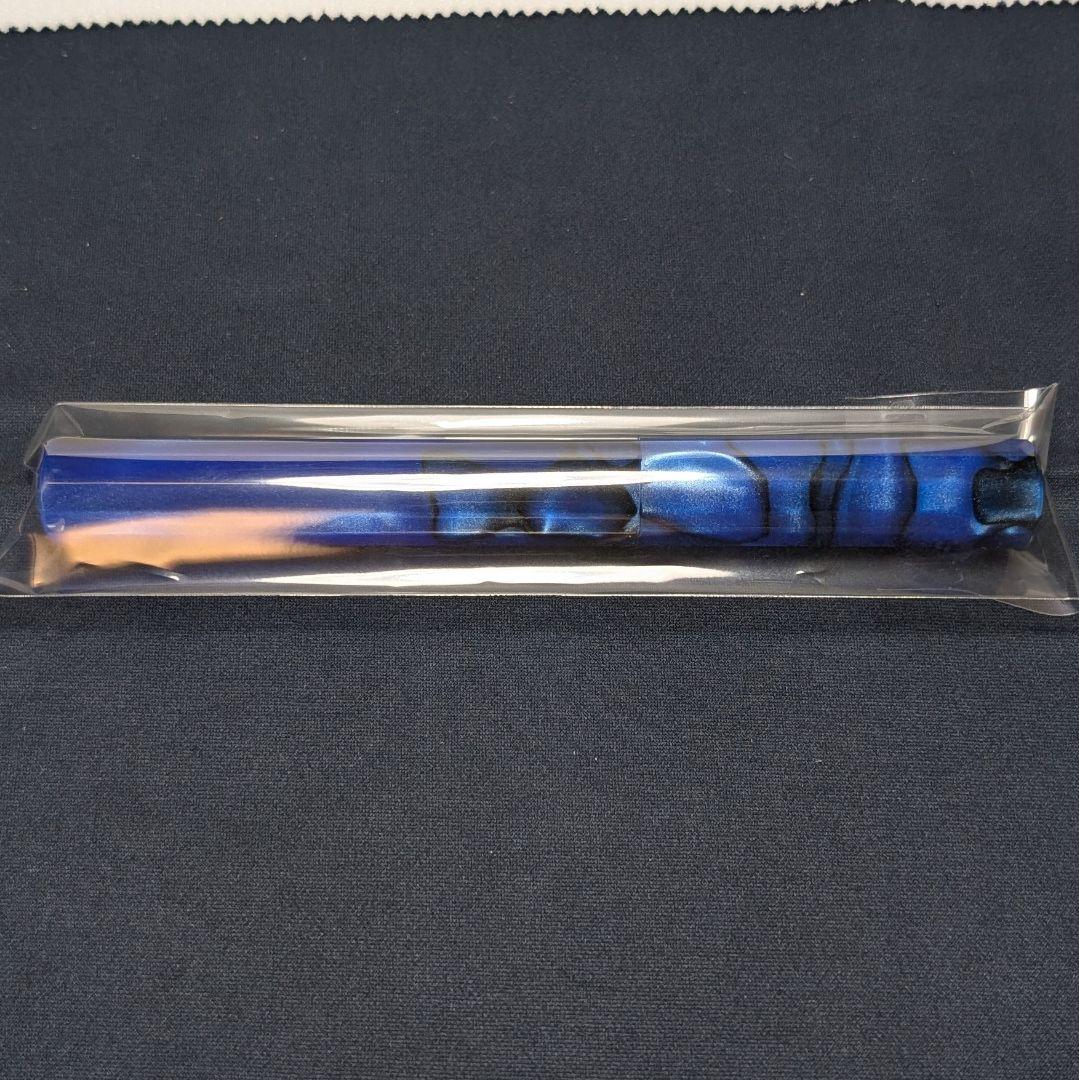 WANCHER カレイド 万年筆 青淵 ステンレスソフト F