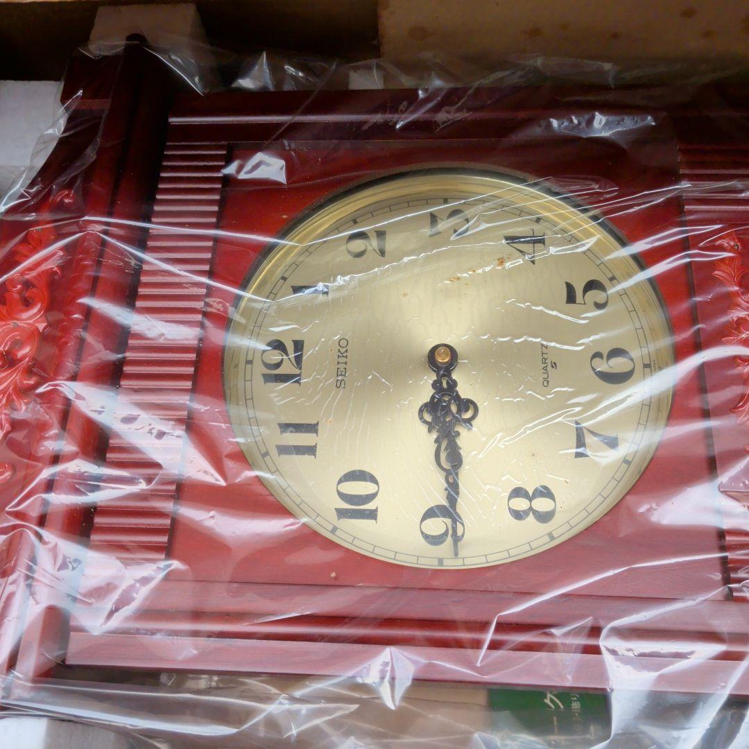 SEIKO 掛時計 赤 クォーツ　振り子時計
