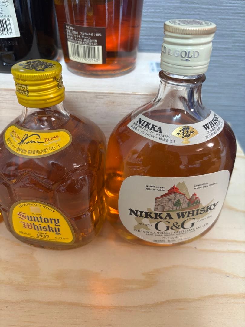 サントリーリザーブ、10年、シェリー、特角、角瓶、スーパーニッカ、G&G7本