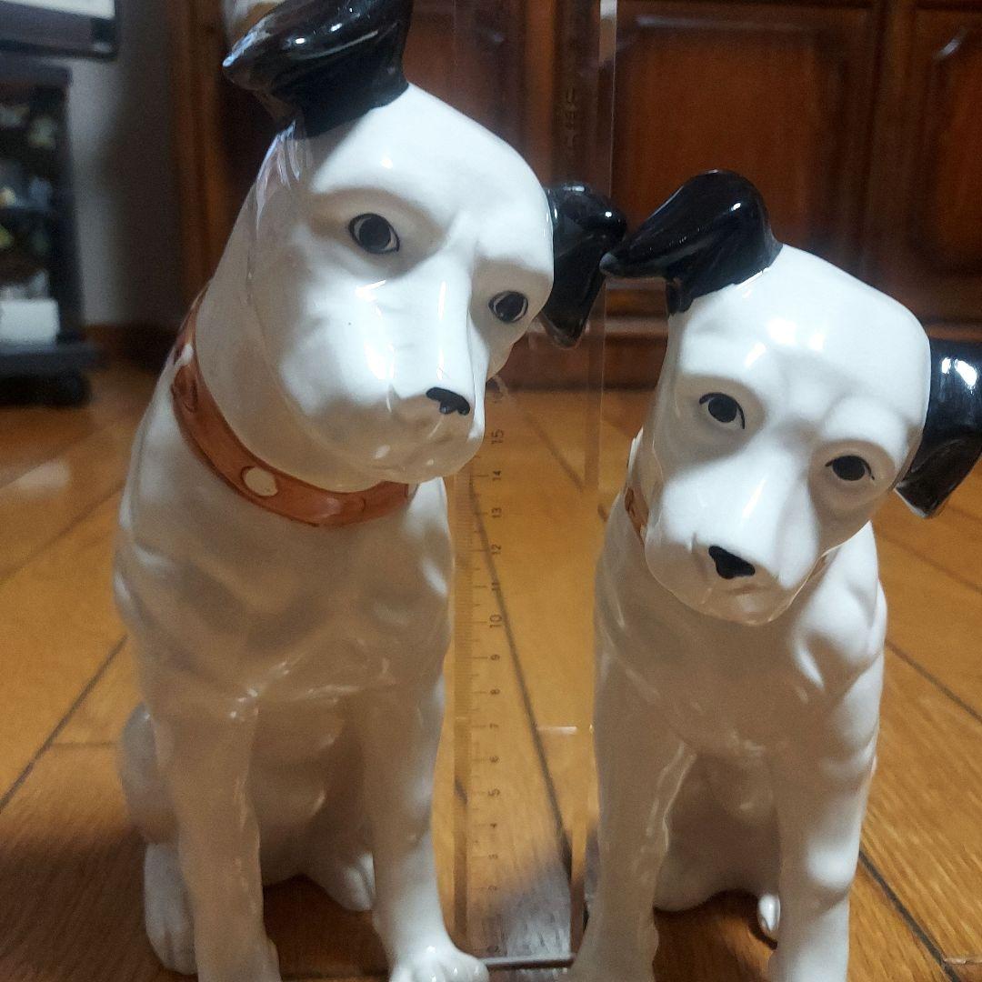 昭和レトロ　ビクター犬　ニッパー君　Victor　陶器　置物　4体
