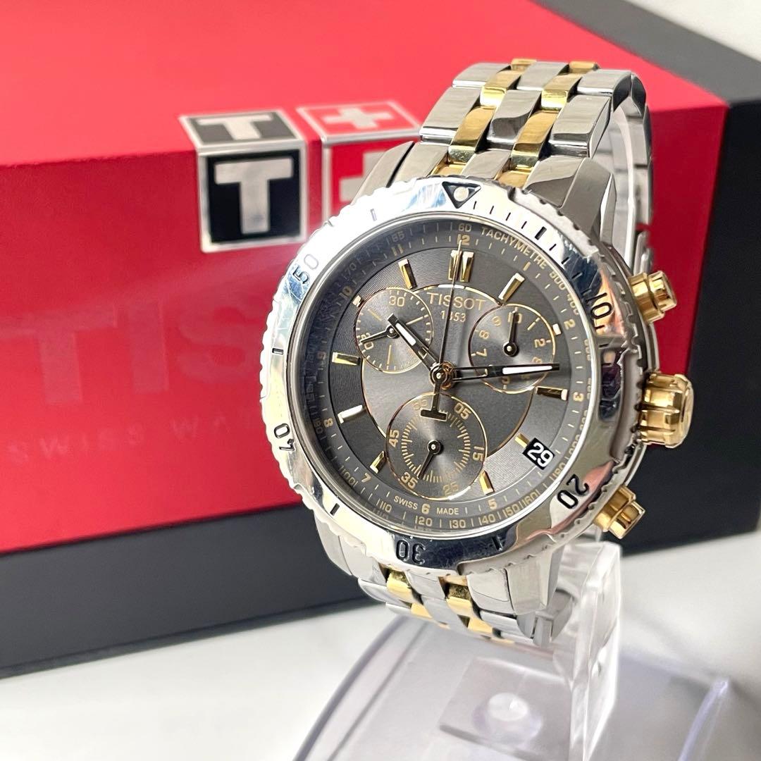 稼動品　TISSOT ティソ　クロノダイバー　コンビカラー　箱付き　腕時計