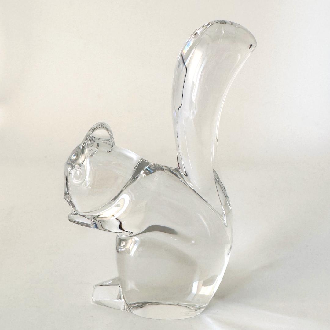 【バカラ】動物 リス 置物 インテリア★美品★金運