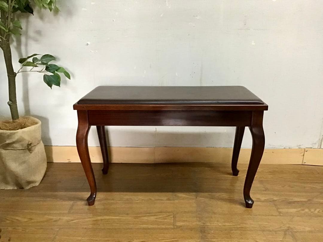 管366☆ピアノ椅子☆猫脚☆スツール☆ベンチ☆昇降なしタイプ