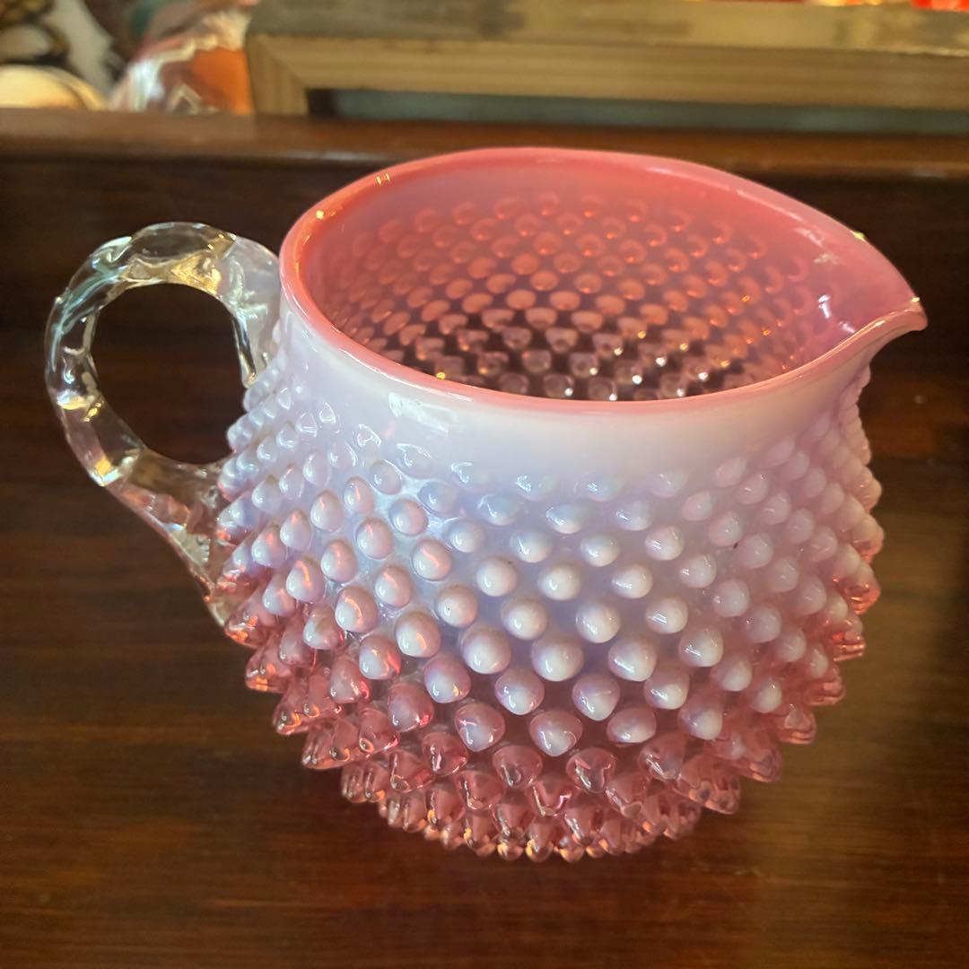 50s〜オールドフェントンFentonクランベリーオパールセントUSアンティーク