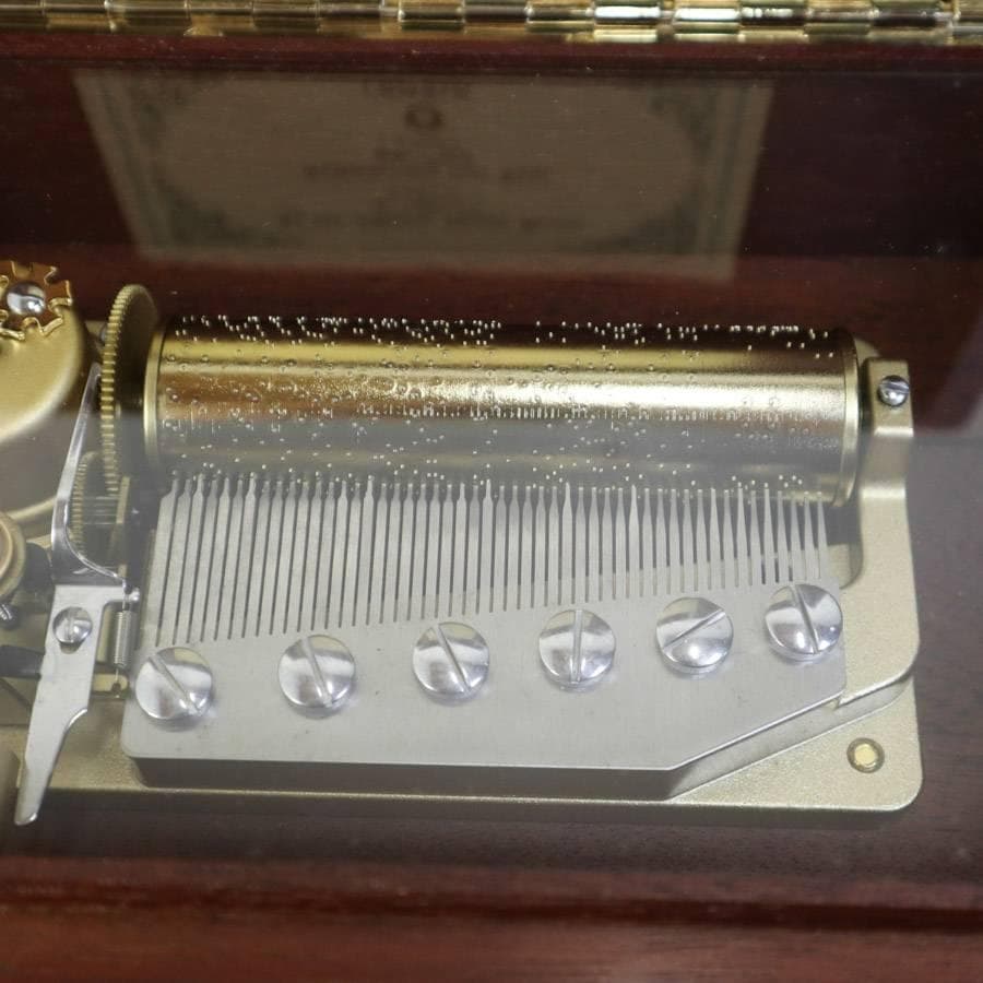 音出し確認済 オルフェウス マホガニー無垢 高級オルゴール 美しく青きドナウ