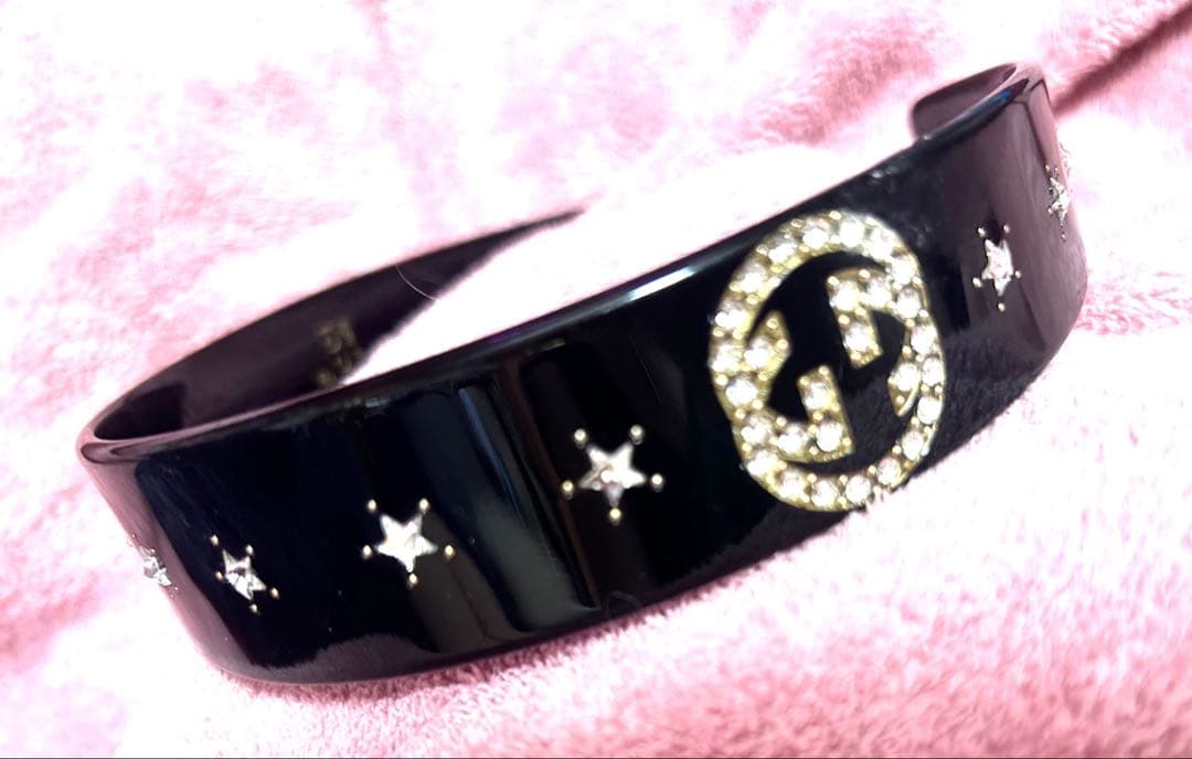 GUCCI クリスタルインターロッキングG ヘアバンド　カチューシャ　グッチ