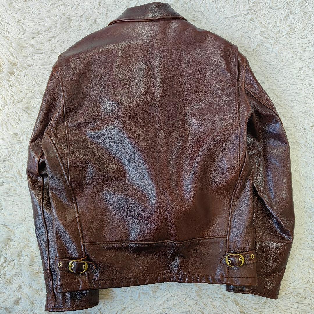 良品　schott　ボアライナー付きライダース　大きいサイズ　L　茶