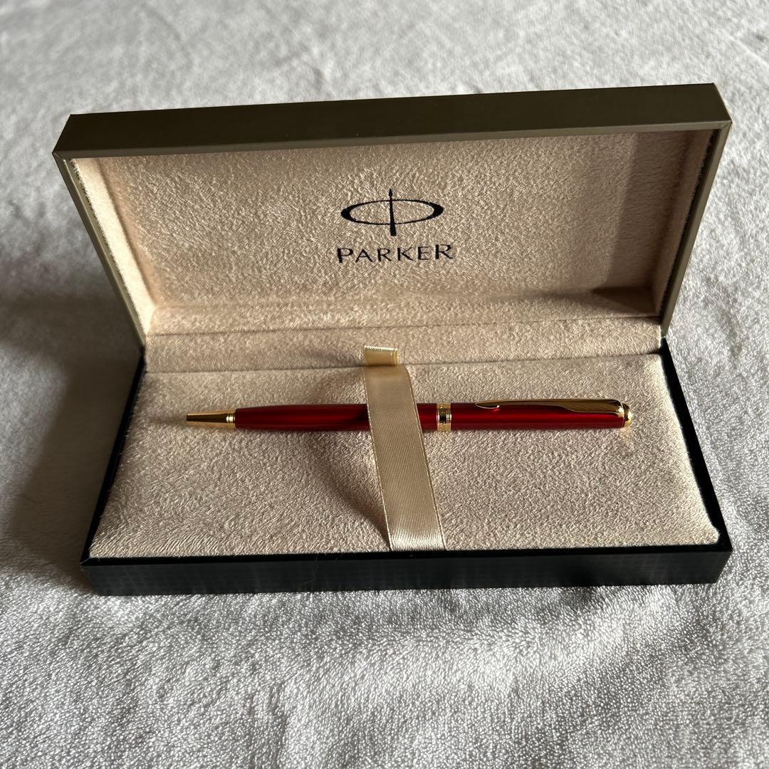 【Parker】リネットオリジナル 赤 ボールペン 専用ケース付き（新品未使用）