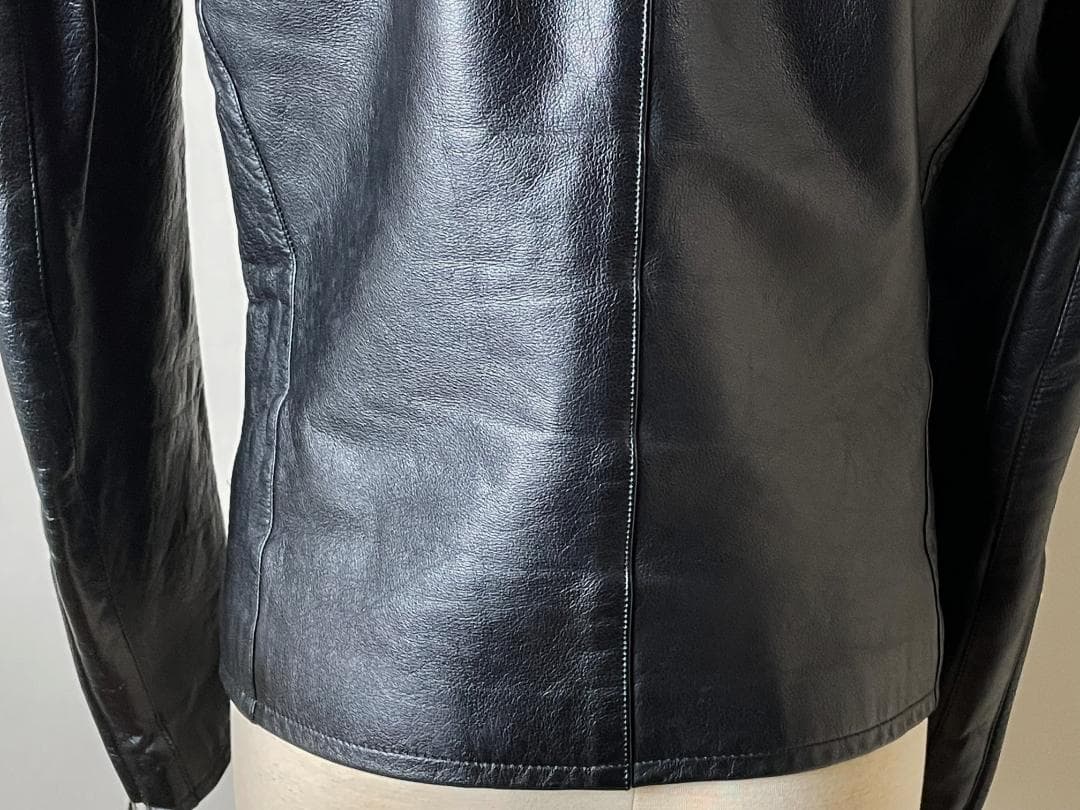 ★09AW 美品 LITHIUM HOMME シングル レザー ライダース 46