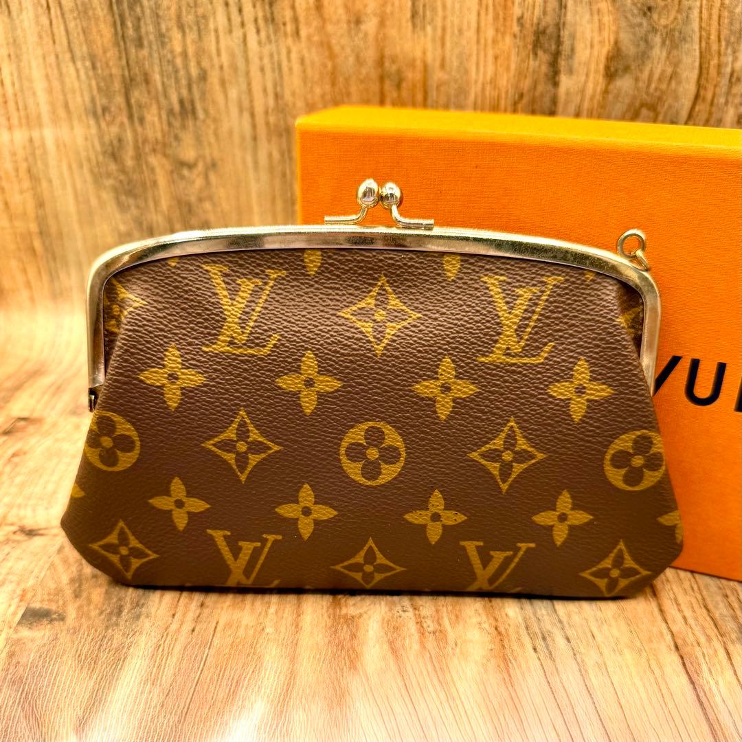 ⛄️美品⛄️ルイヴィトン　モノグラム　がま口　ポーチ USAバケット付属品#433