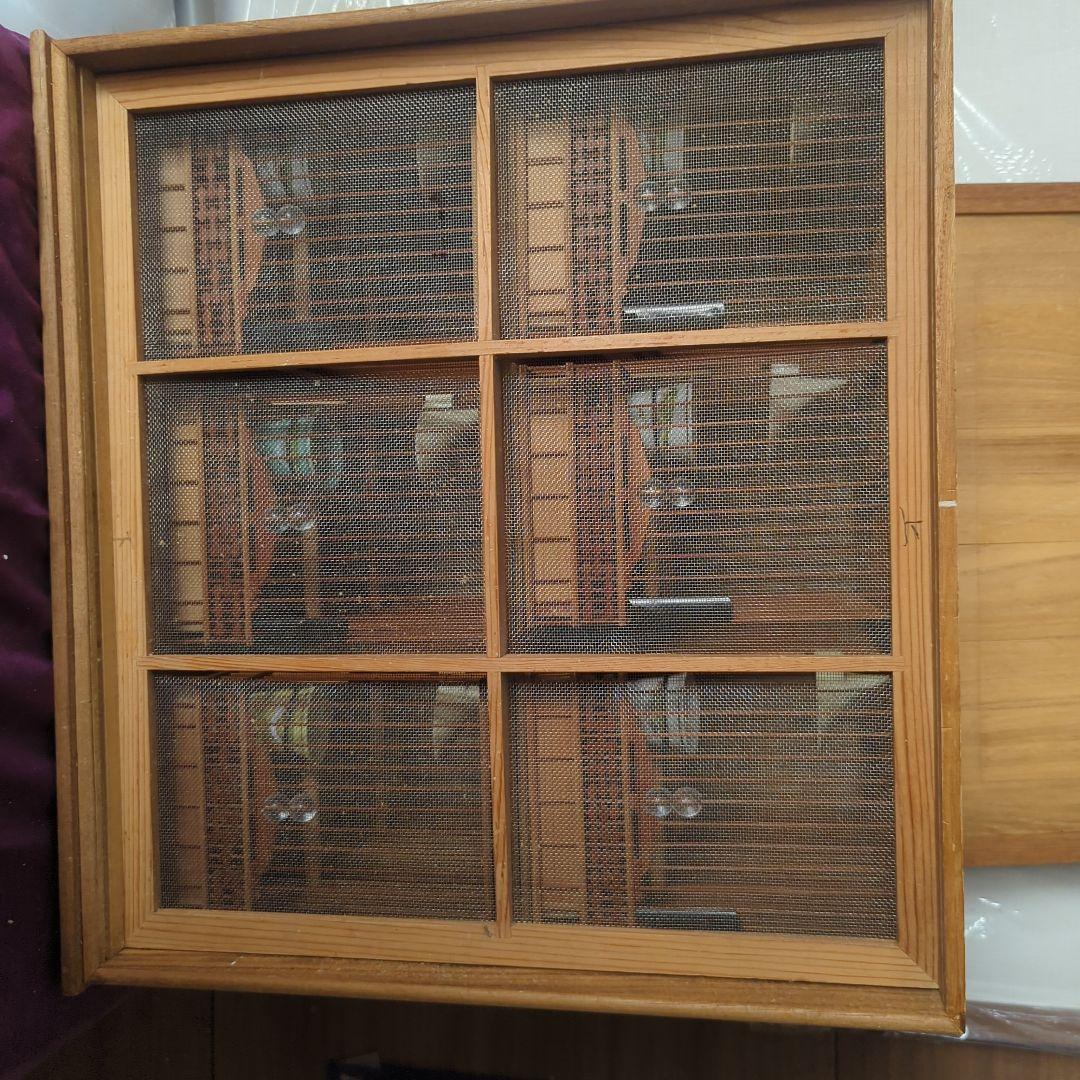 130　 鳥籠６個＆6羽用寝桶（総桐板製）