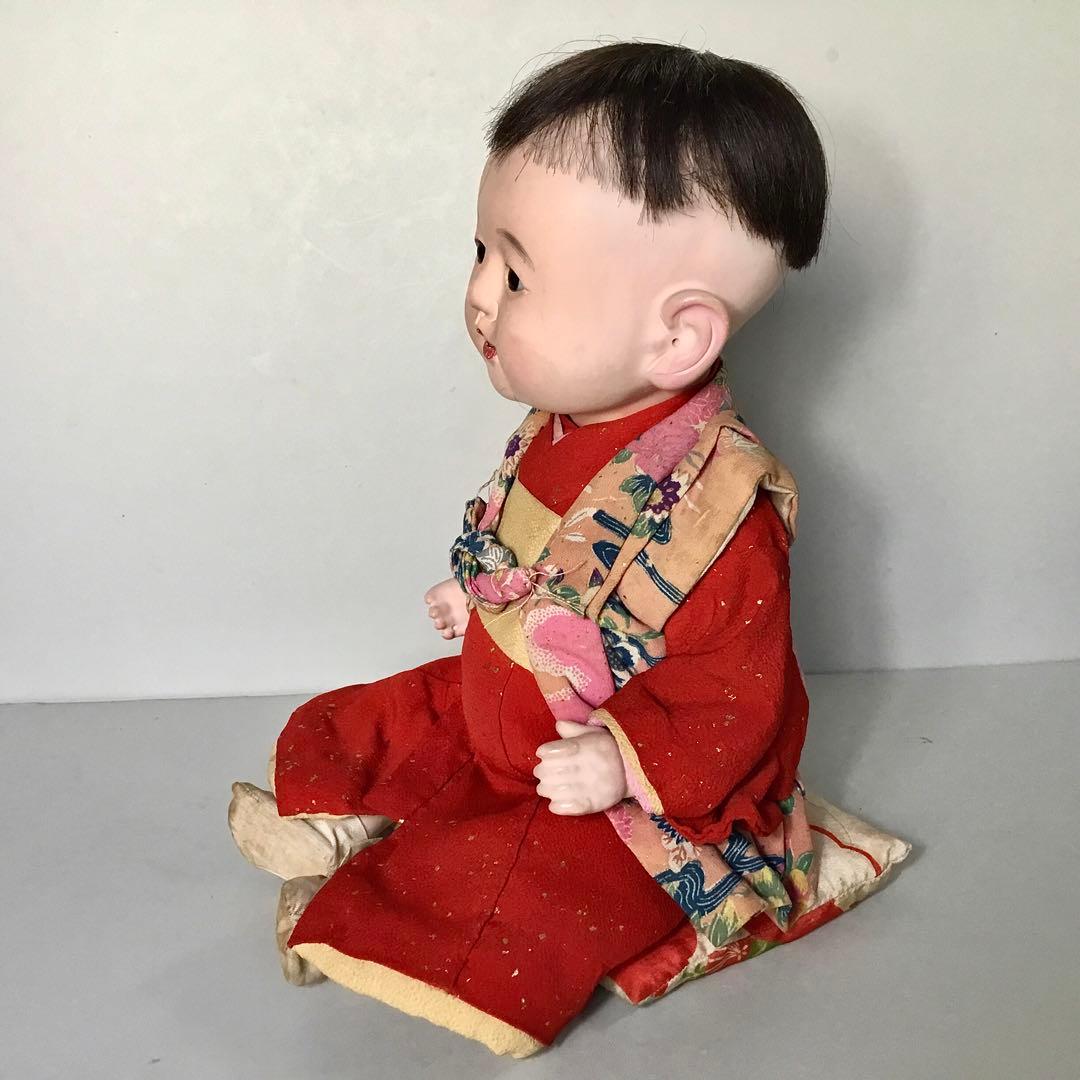 古い人形◆お座り人形◆紙箱入り 抱き人形 昭和レトロ 日本人形