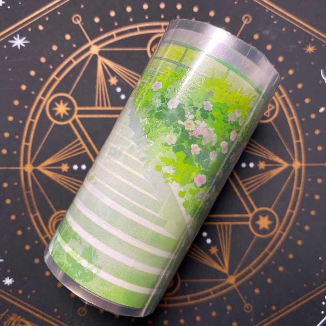 【9364】海外　マステ　5m巻　PETマスキングテープ　階段　学校景色