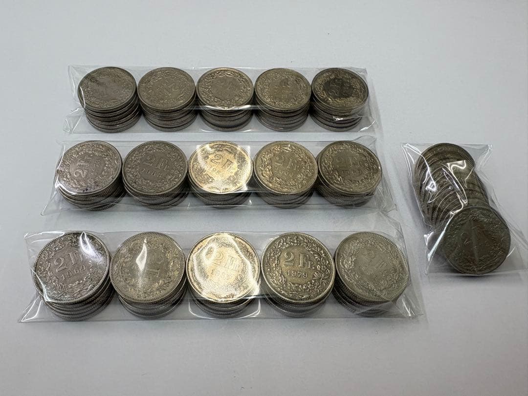 スイスフラン硬貨＊2フラン×100枚=200フラン