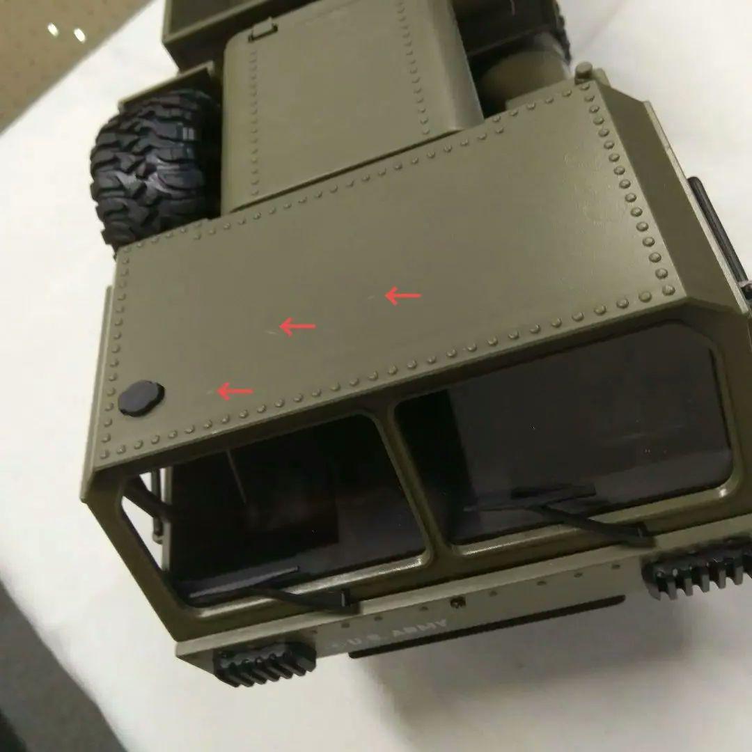 箱潰れ①巨大 48cm カメラ付 ラジコンカー ミニタリー オフロード トラック