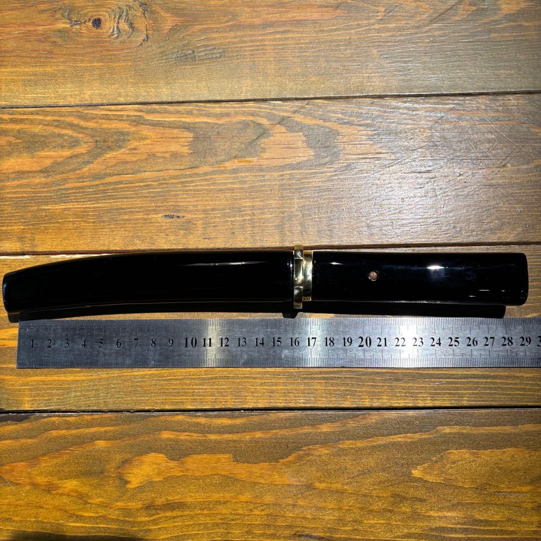 日本刀残欠クラフトナイフNo.76 政常 切先 黒鞘