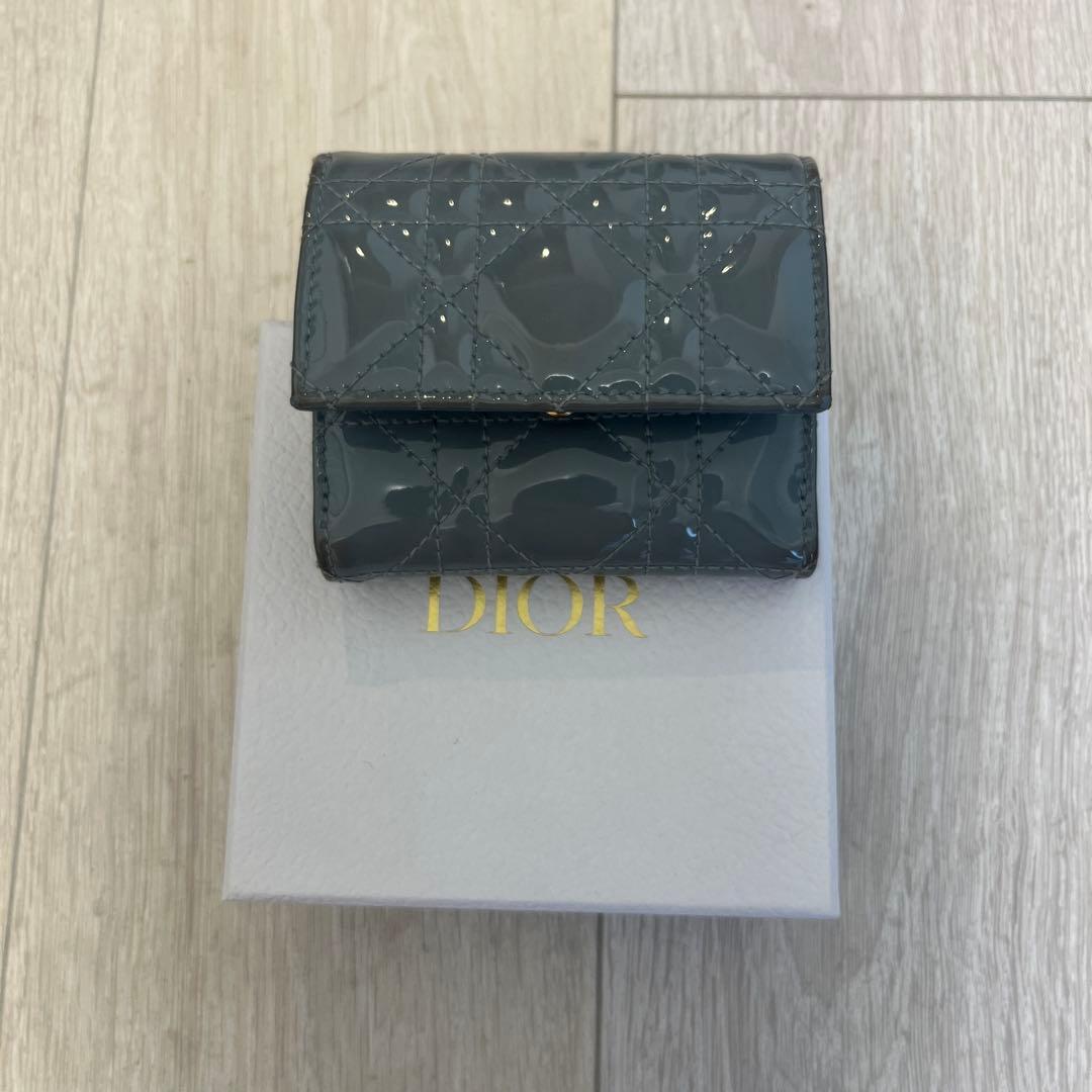 Dior ディオール　ブルー　三つ折り財布