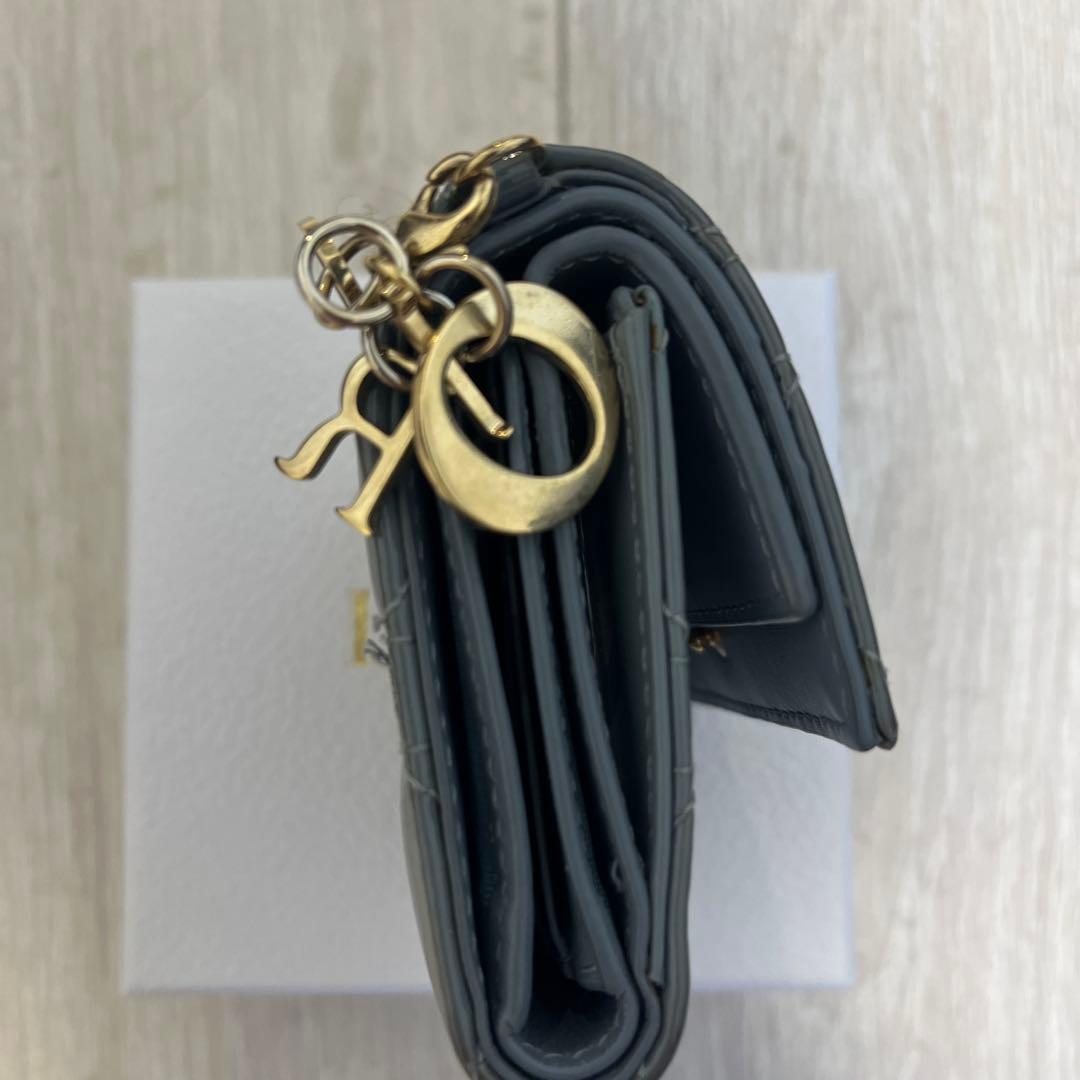 Dior ディオール　ブルー　三つ折り財布