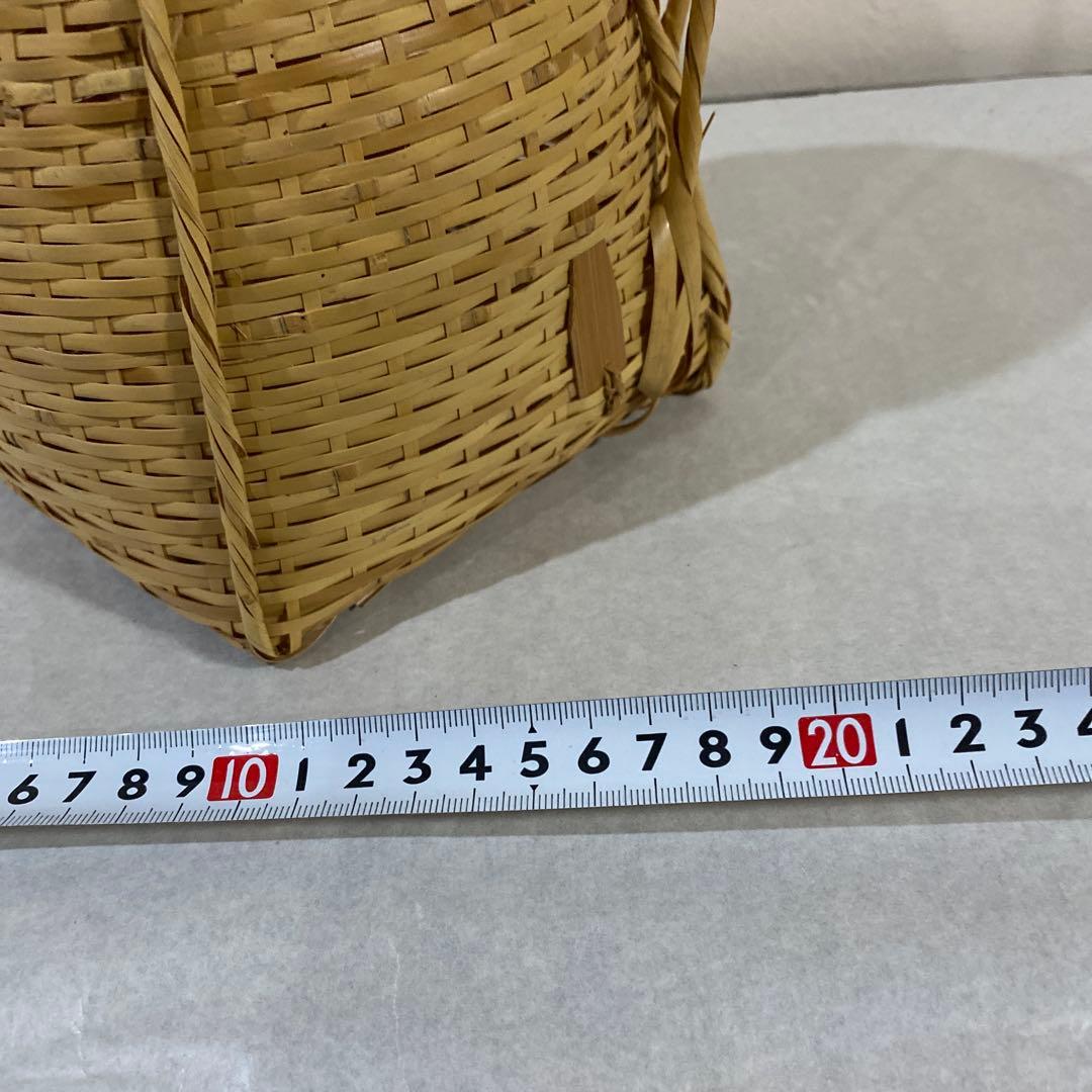 茶道具　竹籠　方円籠　即中斎好み