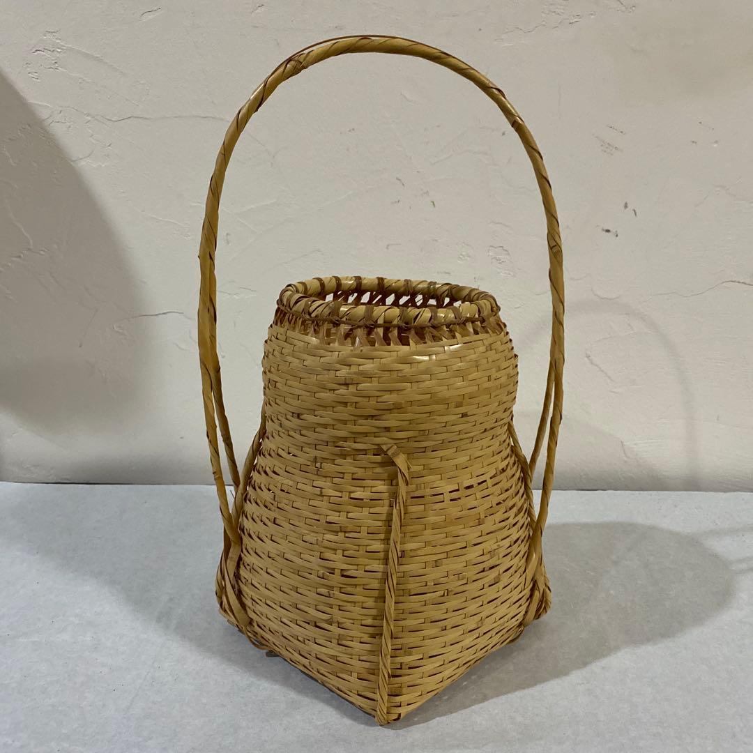 茶道具　竹籠　方円籠　即中斎好み