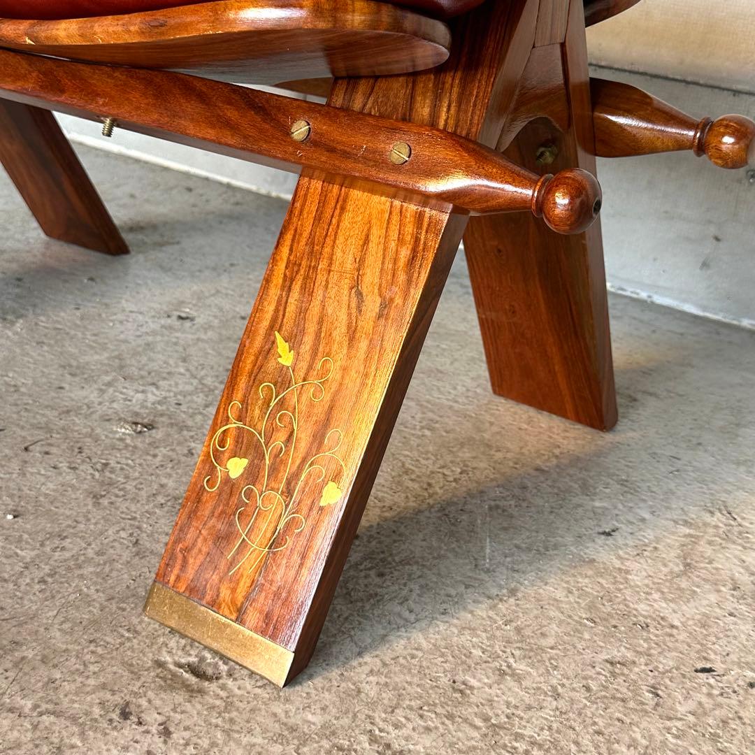 ✿美品✿ キャメルチェア　ラクダスツール ロビー エントランス 玄関 象嵌 金彩