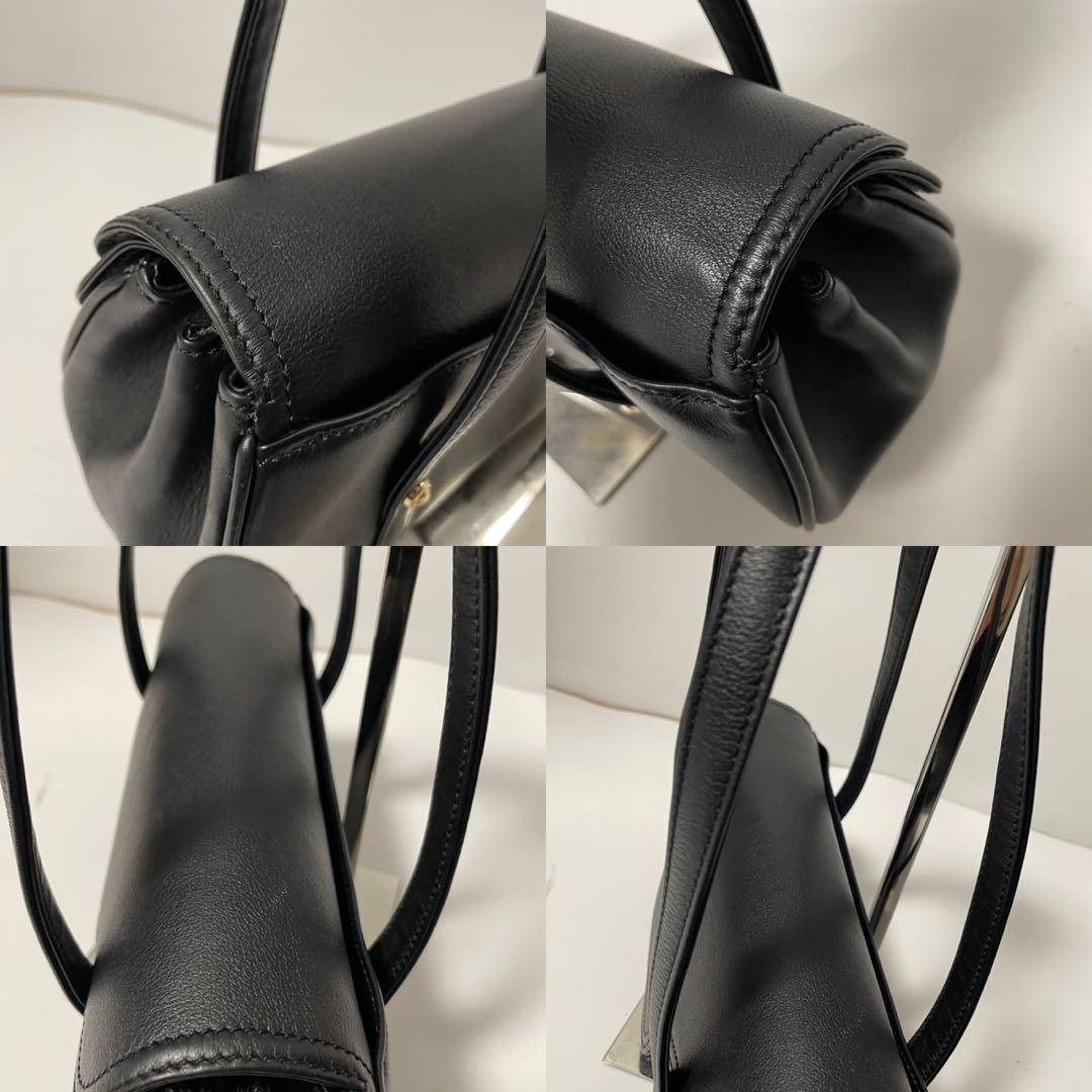 ■未使用級■ MORABITO ハンドバッグ　肩掛け　レザー　　黒