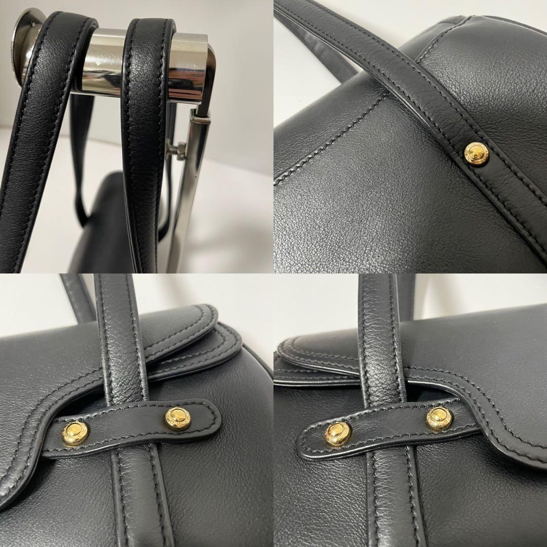 ■未使用級■ MORABITO ハンドバッグ　肩掛け　レザー　　黒