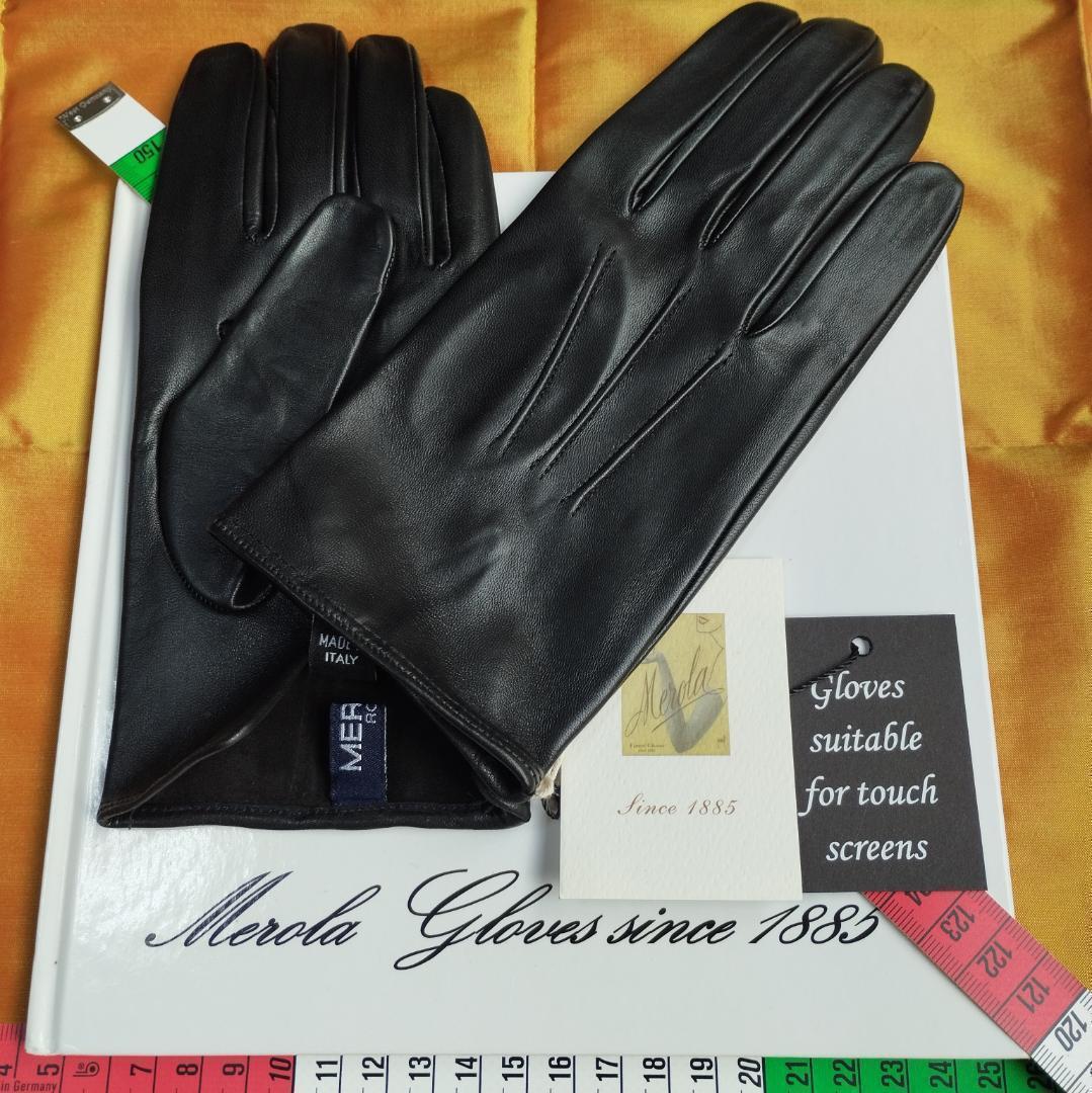 メローラ タッチ対応 ナッパ黒 ライニングなし 革手袋 グローブ