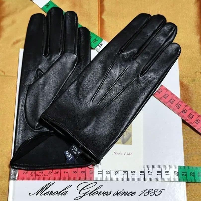 メローラ タッチ対応 ナッパ黒 ライニングなし 革手袋 グローブ