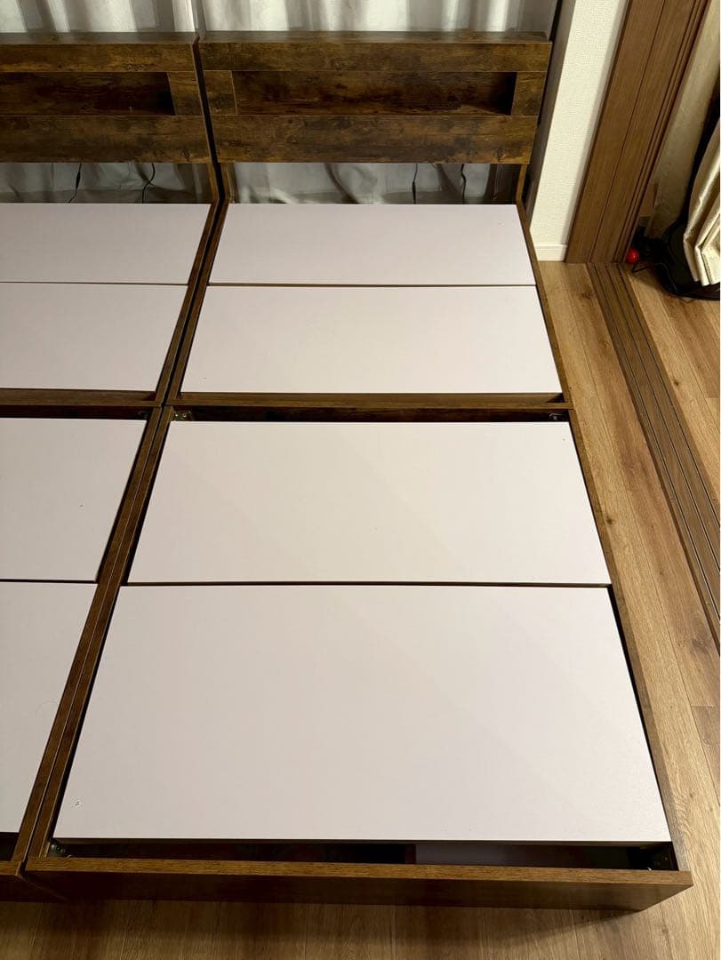 【大阪引き取り限定】RASIKベッドフレーム Rizon ヴィンテージブラウン